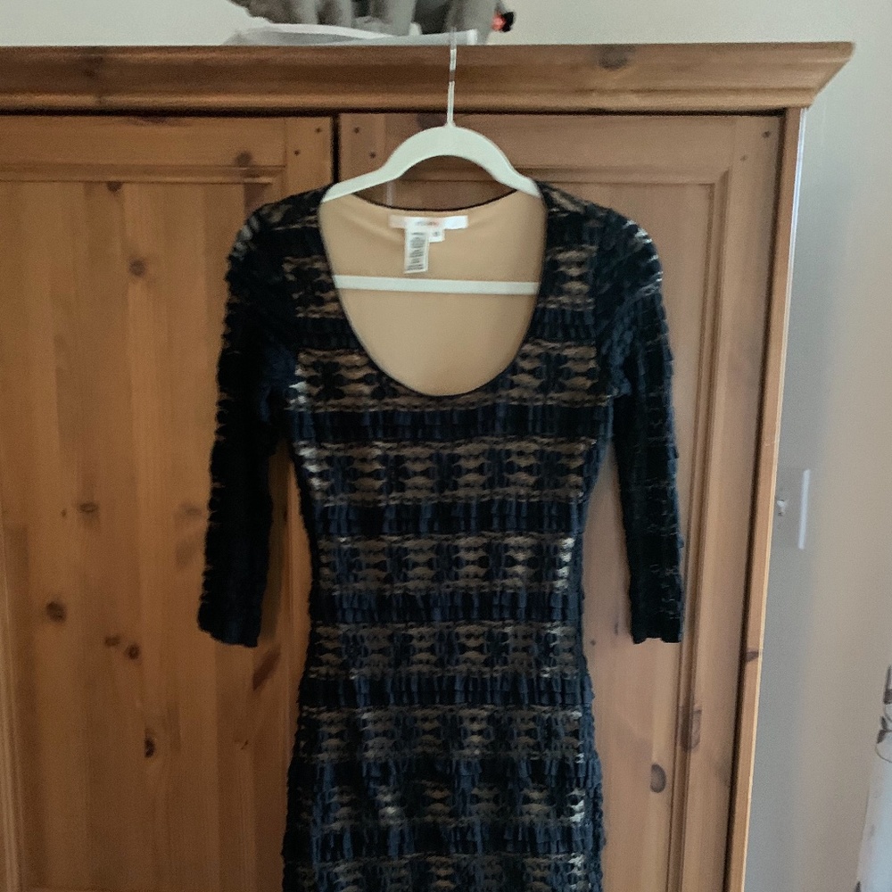 beautiful Studio M Black Lace body con dress